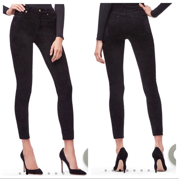 Good American Denim - Good American Black Good Legs Suede Skinny Jean